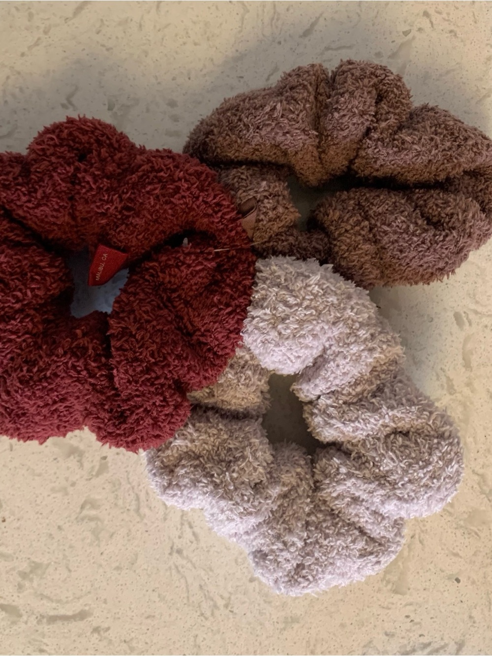 Barefoot Dreams CozyChic Scrunchies Pack of 3 Plush Hair Accessories Gift Set
